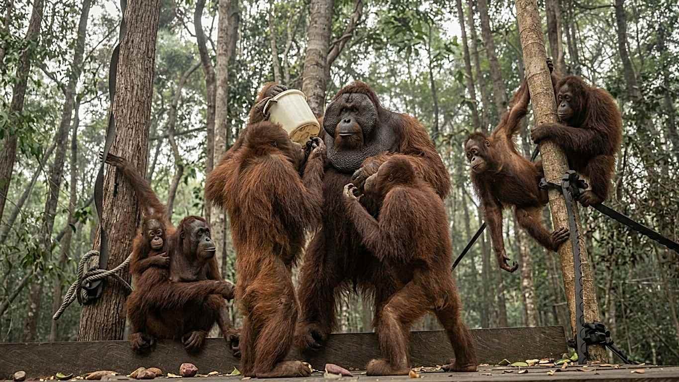 Ketika Hutan Terbakar, Orang Utan Dipaksa Pergi dari Rumahnya! Diselamatkan Tim Konservasi